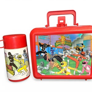 Vintage 1994 Mighty Morphin Power Rangers Lunch Box With Thermos