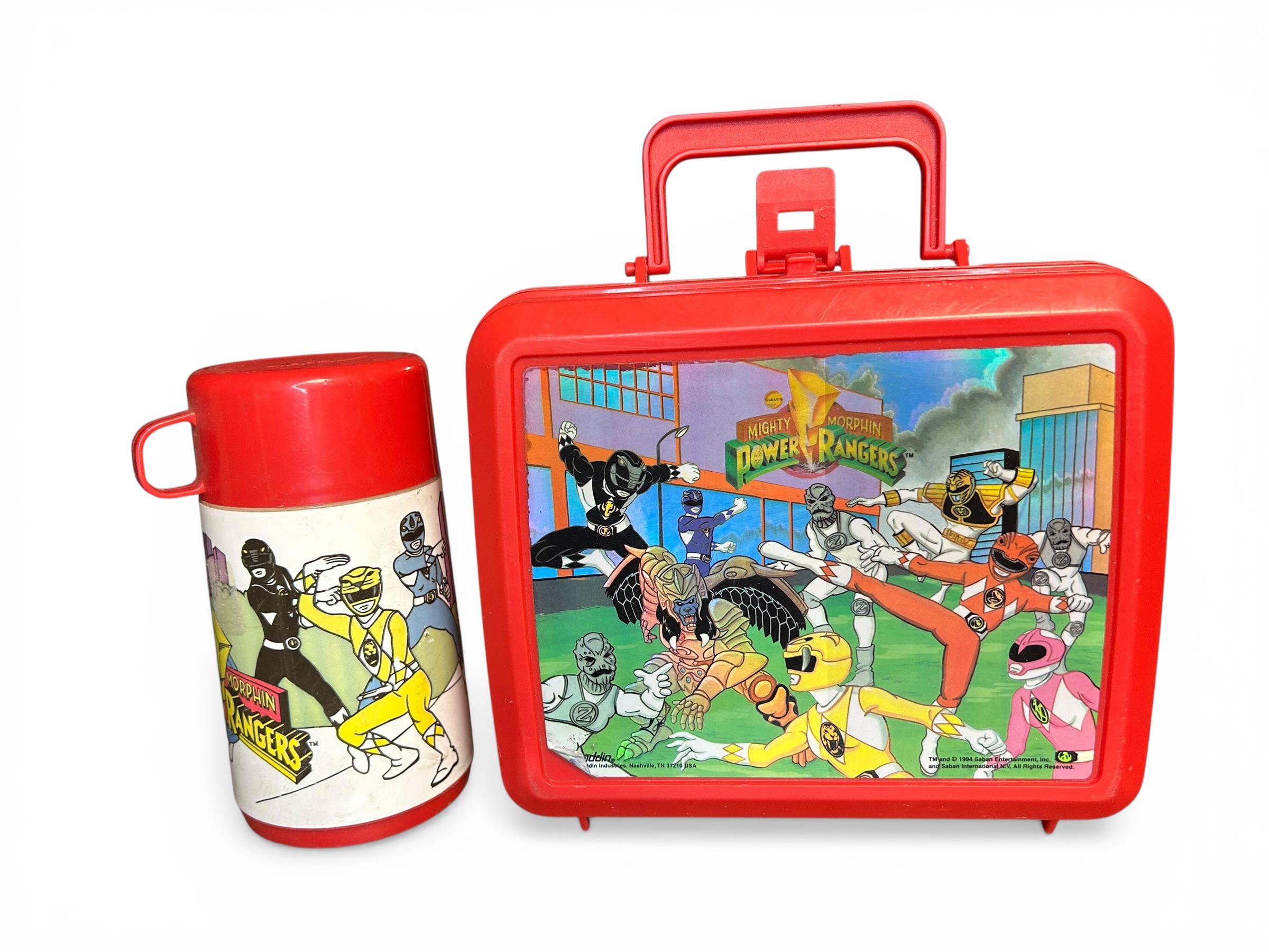 Vintage 1994 Mighty Morphin Power Rangers Lunch Box With Thermos