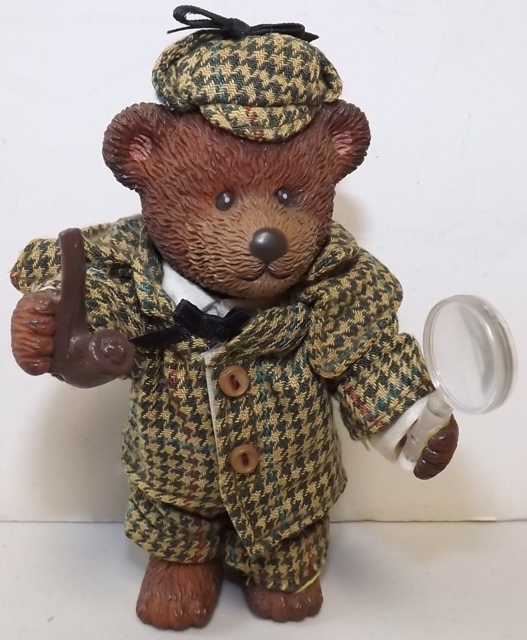 Teddy Town Sherlock Holmes Resin Portable Bear - See Description