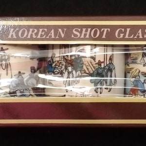 Korean Shot Glass Set Myong Sung Art Pottery Co - See Description for Details