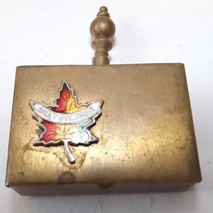 Portable Travel Brass Pocket Ashtray Sault St Marie - See Description for details