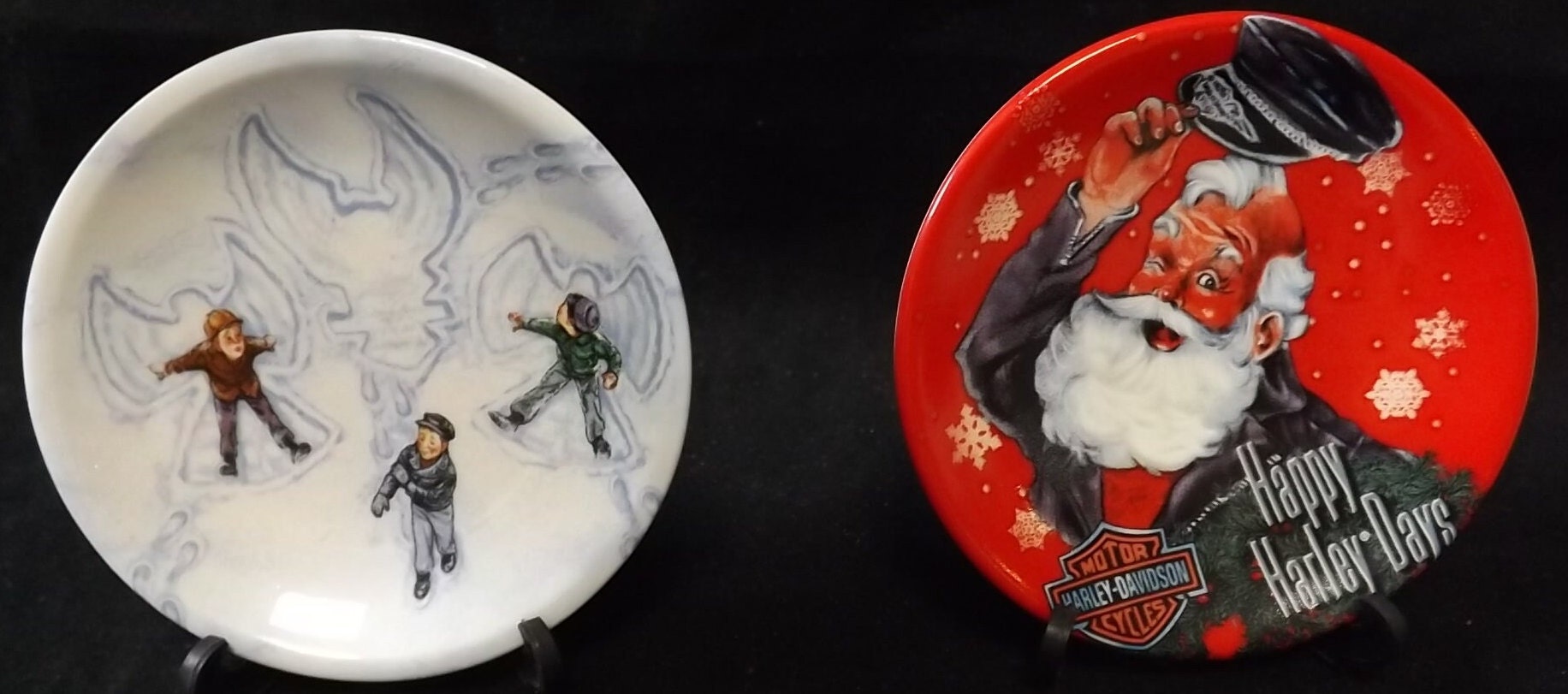 Harley davidson christmas plates deals
