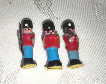 Three Doll House Miniature Soldiers - See Description for Details