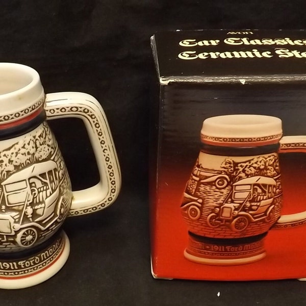 Avon Car Classics Ceramic Stein in Box - See Description for Details