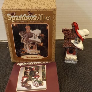 Sparrowsville Ornament Collection - The Smiths - With Original Box - see Description for Details