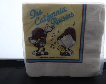 The California Raisins Cocktail Napkins - See Description for Details