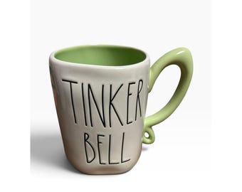 Rae Dunn Disney Artisan Collection Tinker Bell Ceramic Coffee Mug