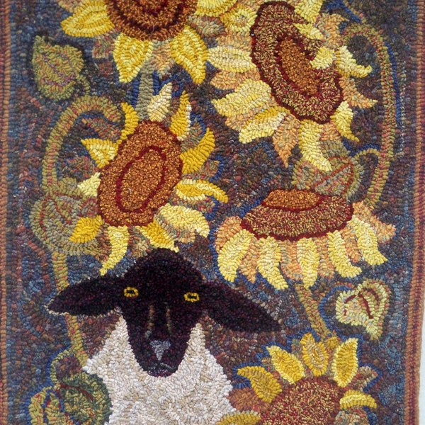 Pattern - Sheep in Sunflowers - 22" x 40"