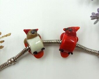 red cardinal pandora charm