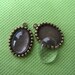 18x13mm Blank Pendant Tray Supply DIY Kit, Antique Bronze Oval Pendant Trays with 18x13mm glass cabochons,Photo Jewelry Supply - 10pcs