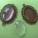 18x25mm cabochon DIY Kit, Filigree Oval Pendant Trays brass, Cabochon Settings,Oval Picture Frame, photo Jewelry supply 10pcs