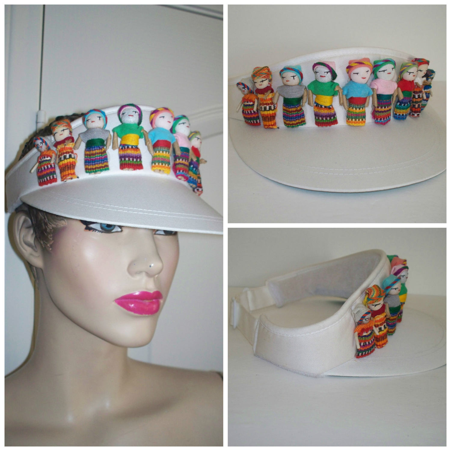 Saks Fifth Avenue Paper Sun Visor Hat Paper Straw Roll-Up Visor | Talbots main image 2