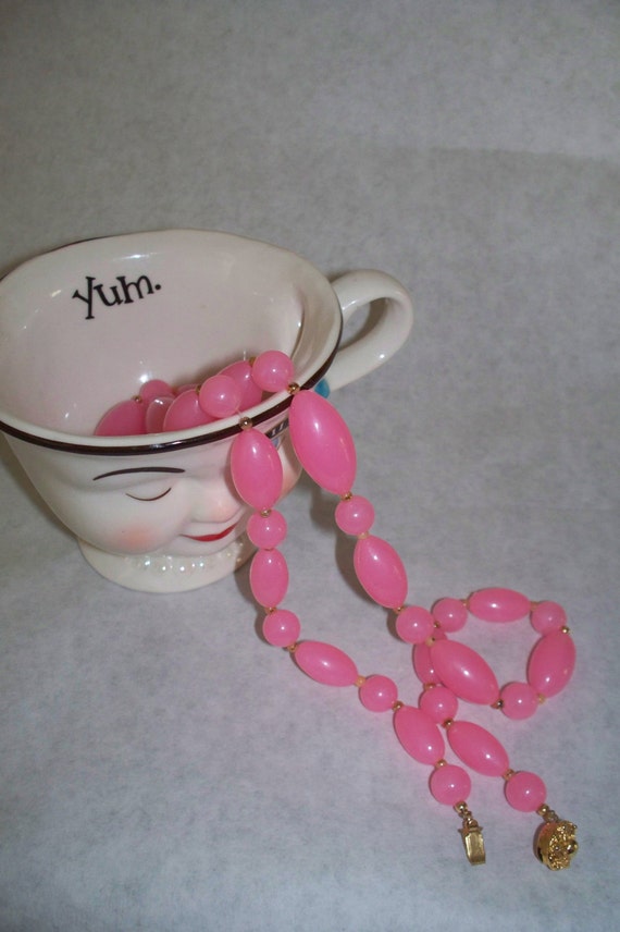 Vintage Mid Century " So0 Purty in Pink " Large H… - image 1