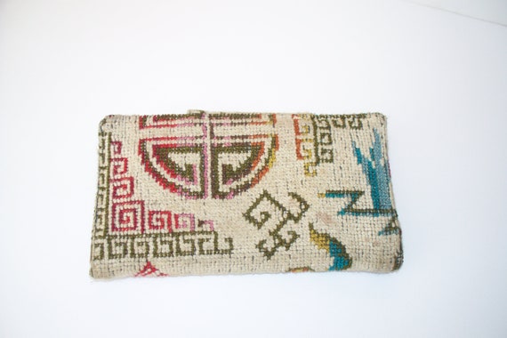 Vintage RARE 60's 70's Multicolor Tribal Tapestry… - image 3