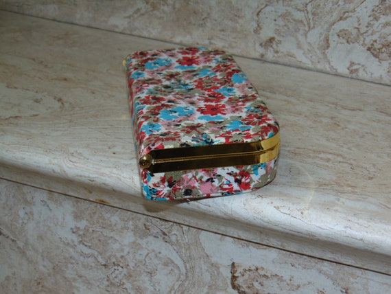 Mid Century Graceline Floral Canvas Snap Clutch M… - image 4