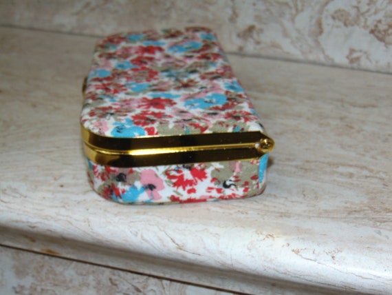 Mid Century Graceline Floral Canvas Snap Clutch M… - image 3