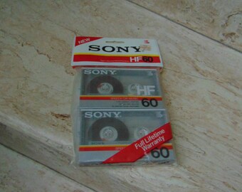 Sony HF Haute Fidélité 60 Min Cassettes Audio Vides (2 Paquet) Neuf