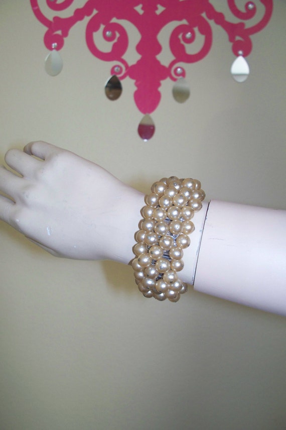 Vintage 50's 60's Signed "Japan" Faux Pearl with a