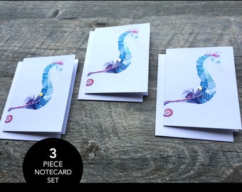Sea Horse Notecard Set of 3 or 6