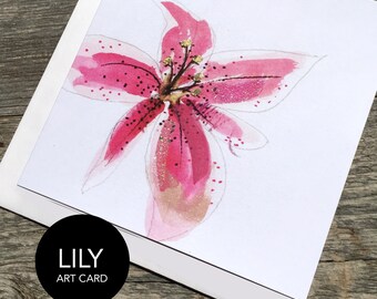 Tarjeta de arte Lily (felicitación)