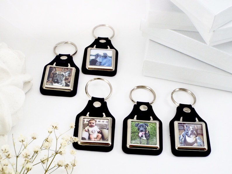 Custom Photo Key Chain Personalized Key Chain Foil Printed Etsy