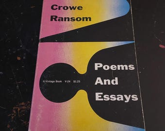 Poems and Essays by John Crowe Ransom Paperback Book