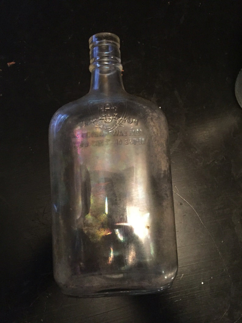 Antique Liquor Pint Bottle Etsy