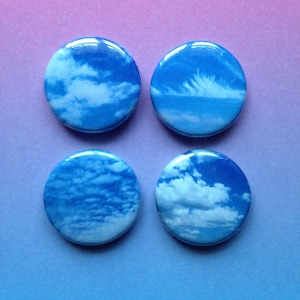 Cloud Button Badges - Weather Badges