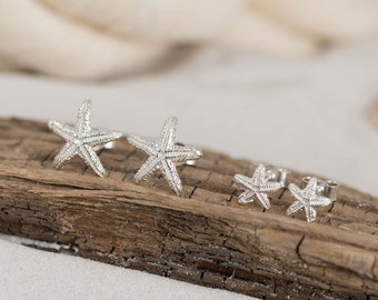 Silver Starfish Stud Earrings