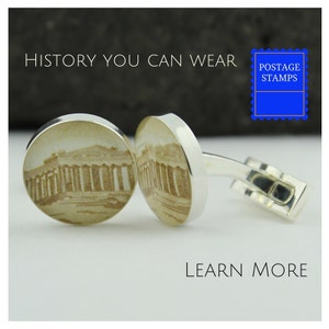 Greek Cufflinks for Men. Cool Greek Cufflinks for Weddings, Ideal as Groomsmen, Best Man, Usher, Father of the Bride or Groom Cufflinks.