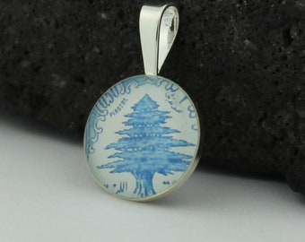 Lebanon Necklace, Sterling Silver Pendant, 50th Birthday Gift for Women