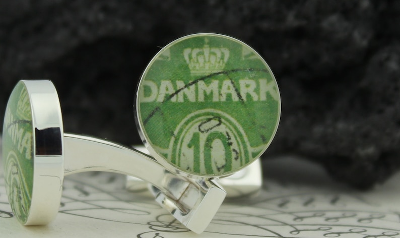 Best Man Usher Danish Cufflinks for Men Ideal as Unique Green Cufflinks for Weddings Groomsmen Groom or Father of the Bride Cufflinks.