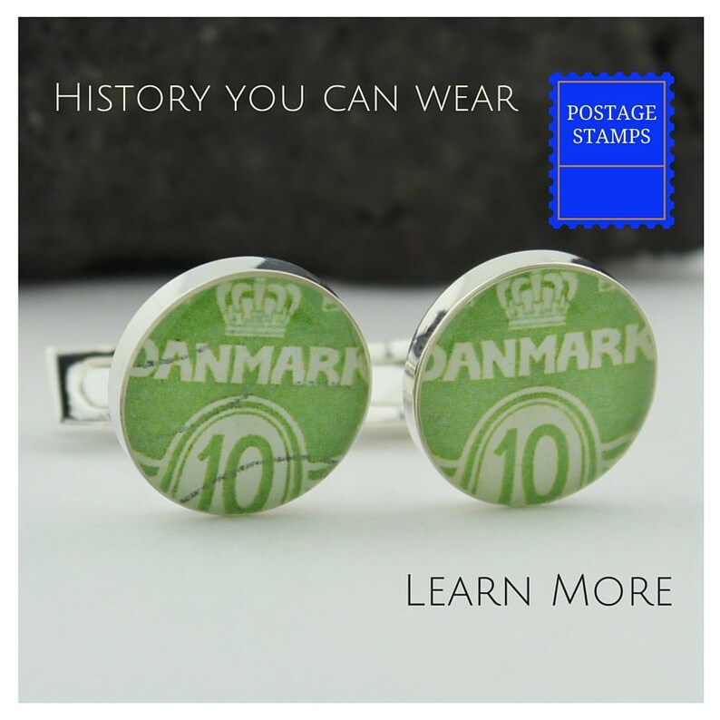 Best Man Usher Danish Cufflinks for Men Ideal as Unique Green Cufflinks for Weddings Groomsmen Groom or Father of the Bride Cufflinks.