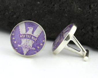 Dad Gift from Daughter, Father of the Bride Cufflinks, WWII, Victory