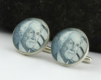 Architect Cufflinks, Sterling Silver, Frank Lloyd Wright, Gift for Architect