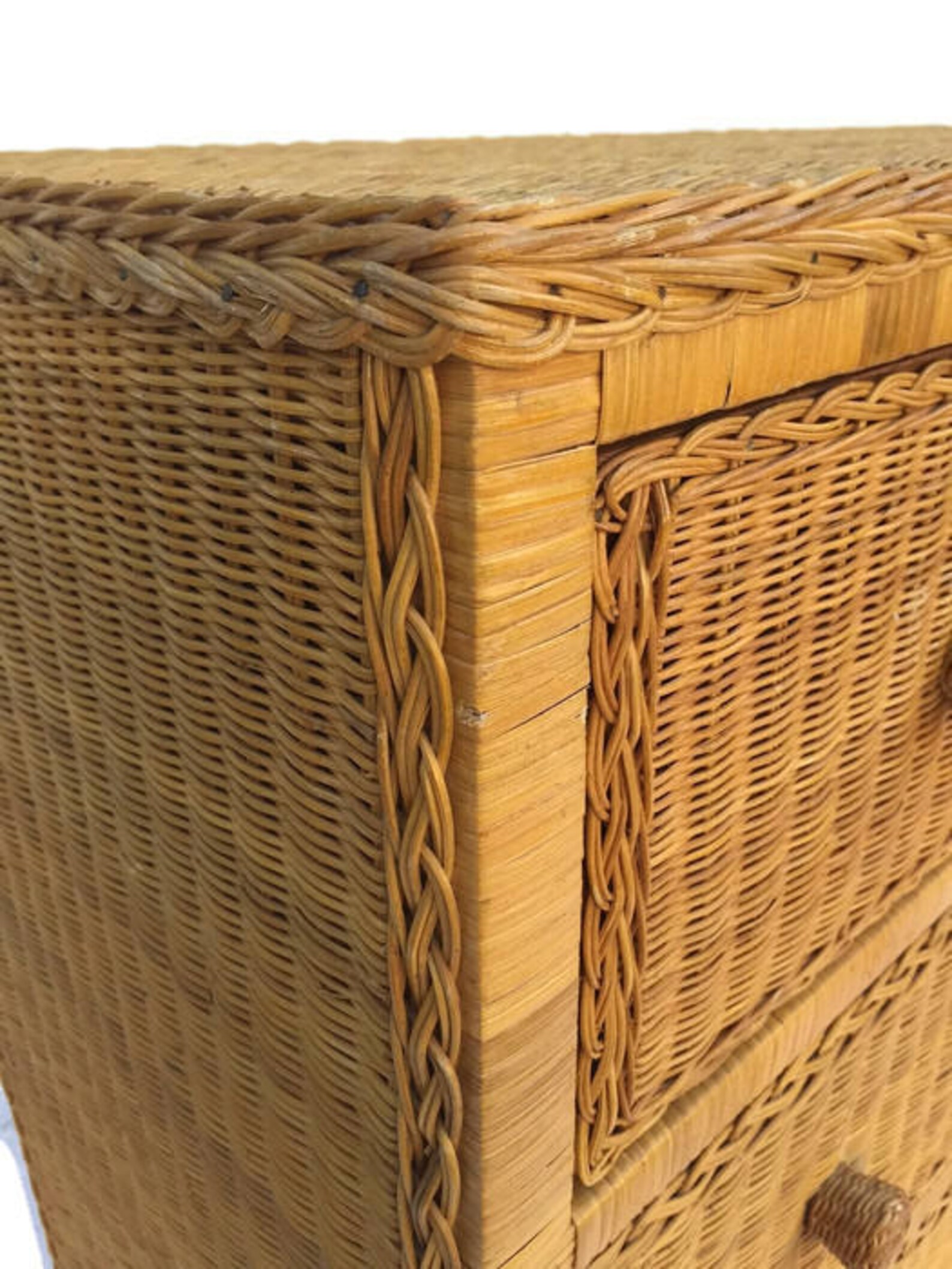 Vintage Rattan Dresser Wicker Chest of Drawers 4 Drawer Chest Etsy