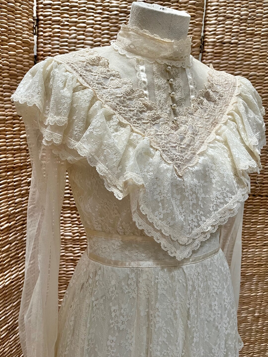 Vintage Gunne Sax Dress Small Lace Full Length Boho Wedding Dress - Etsy