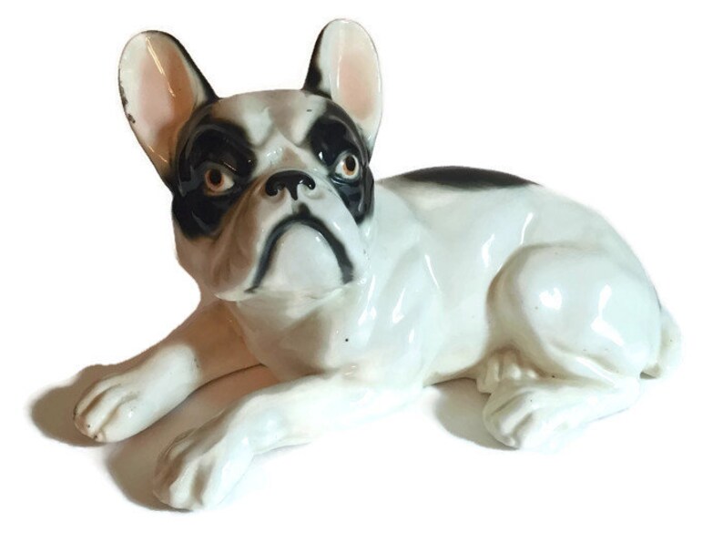 vintage bulldog statue