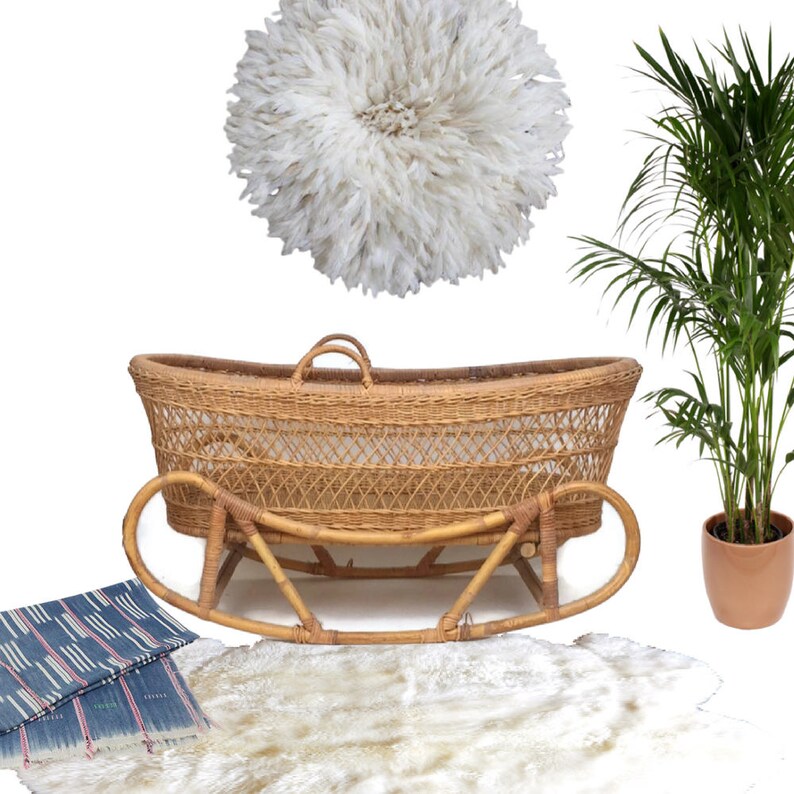 vintage bamboo crib