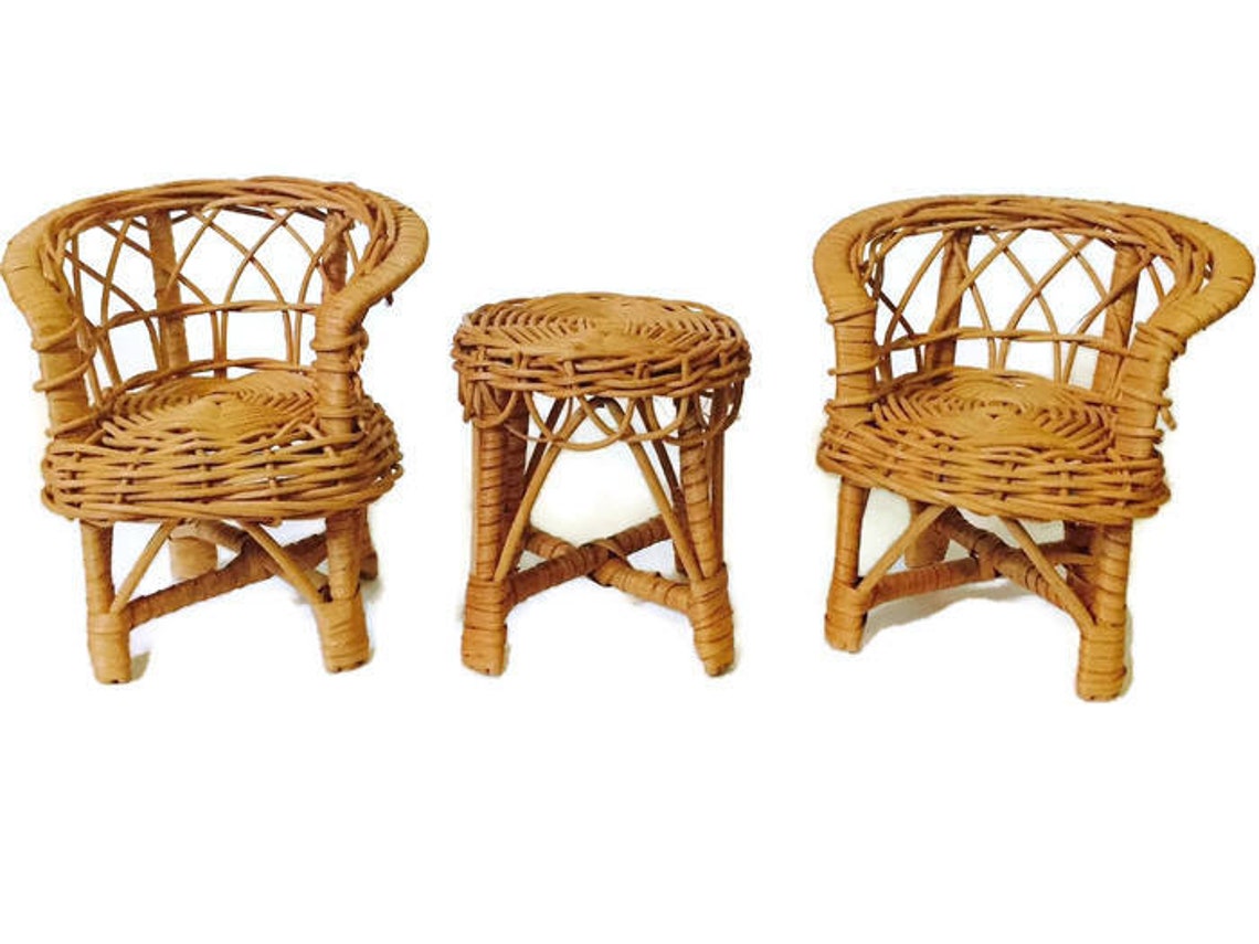 rattan dollhouse furniture