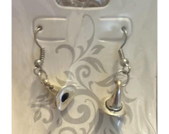 New Handmade Silver Witch hat earrings - Halloween