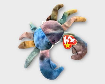 Ty Beanie Baby “Claude” the Crab – Tie-Dye Plush Collectible – With Tag