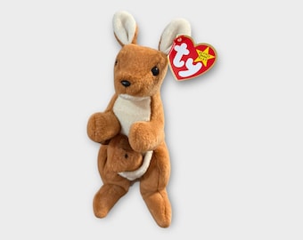 Ty Beanie Baby “Pouch” – Kangaroo with Joey, 1996 Release