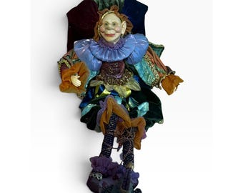 Retired Katherine’s Collection 25’ Jester Art Doll by Wayne Kleski