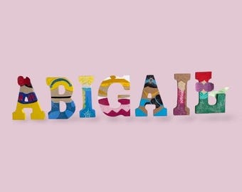 Disney Princess Inspired “Abigail” Custom Name Letters – Handmade Décor
