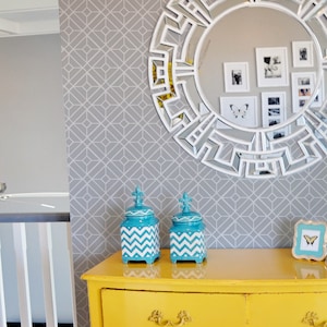 Lattice Wall Stencil Reusable