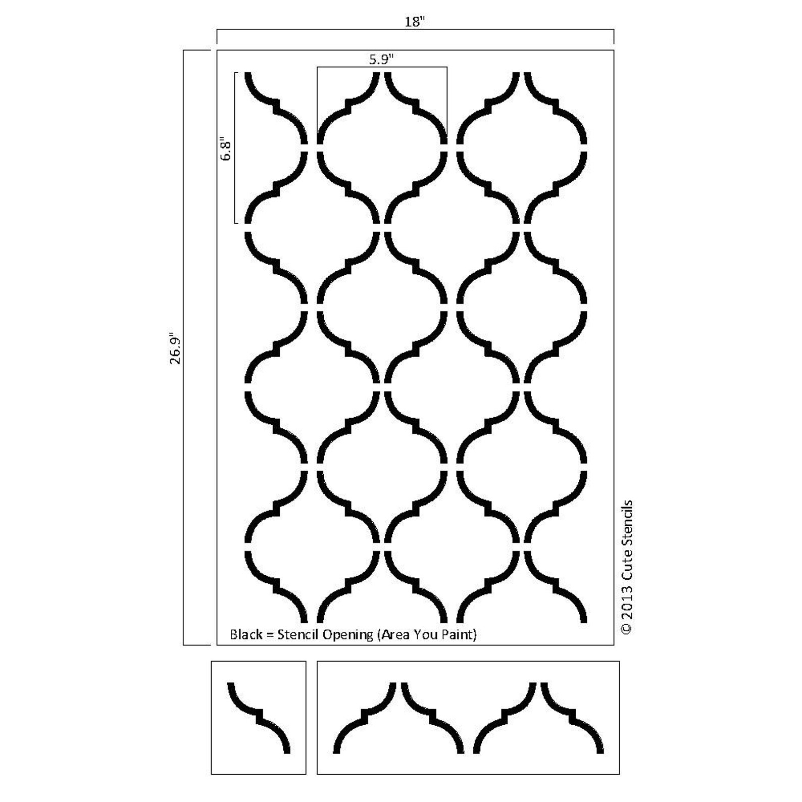 Elegant Moroccan Wall Stencil Reusable - Etsy