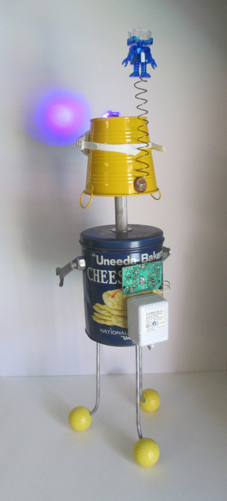 CHEEZZ- Found Object Robot Sculpture~assemblage - Etsy