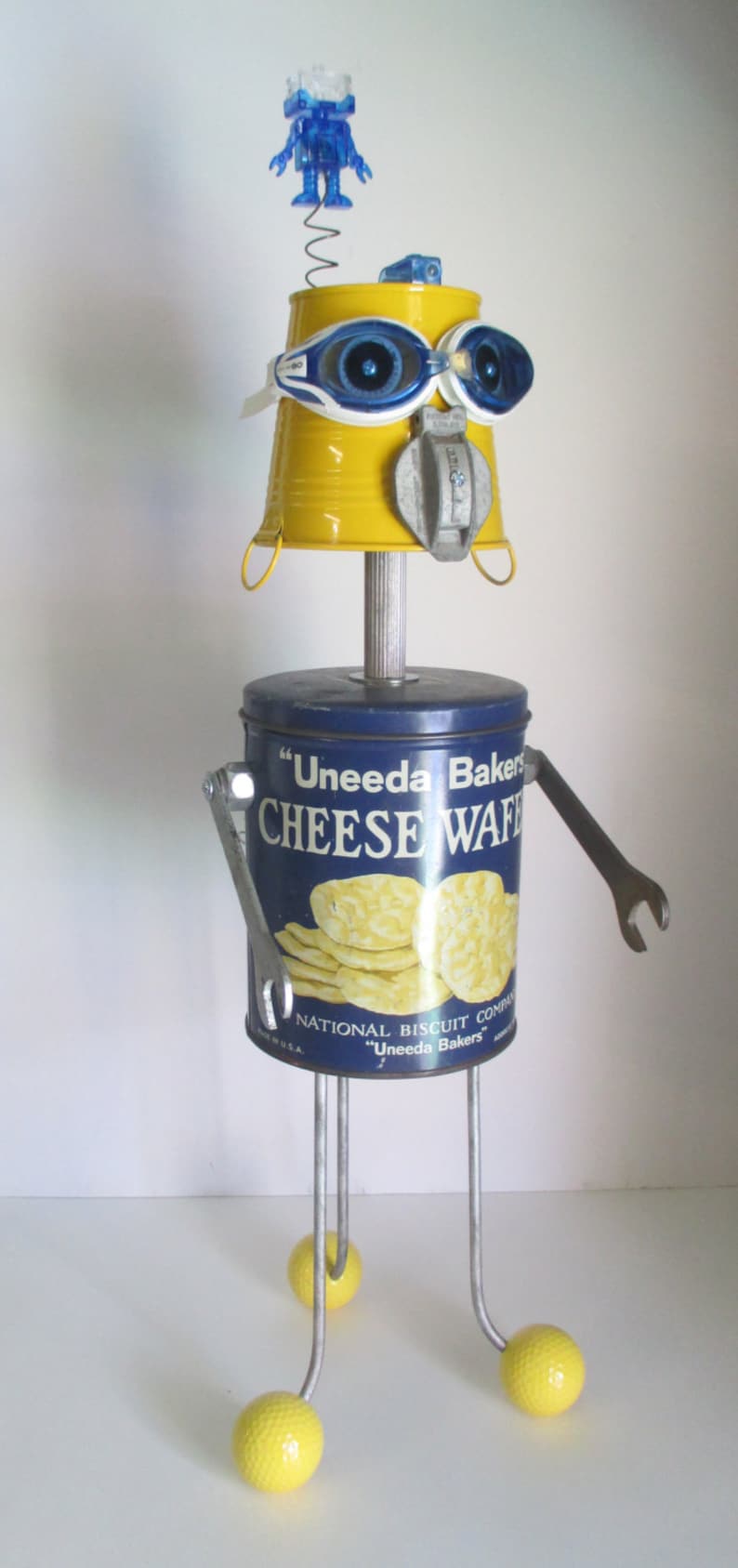 CHEEZZ- Found Object Robot Sculpture~assemblage - Etsy