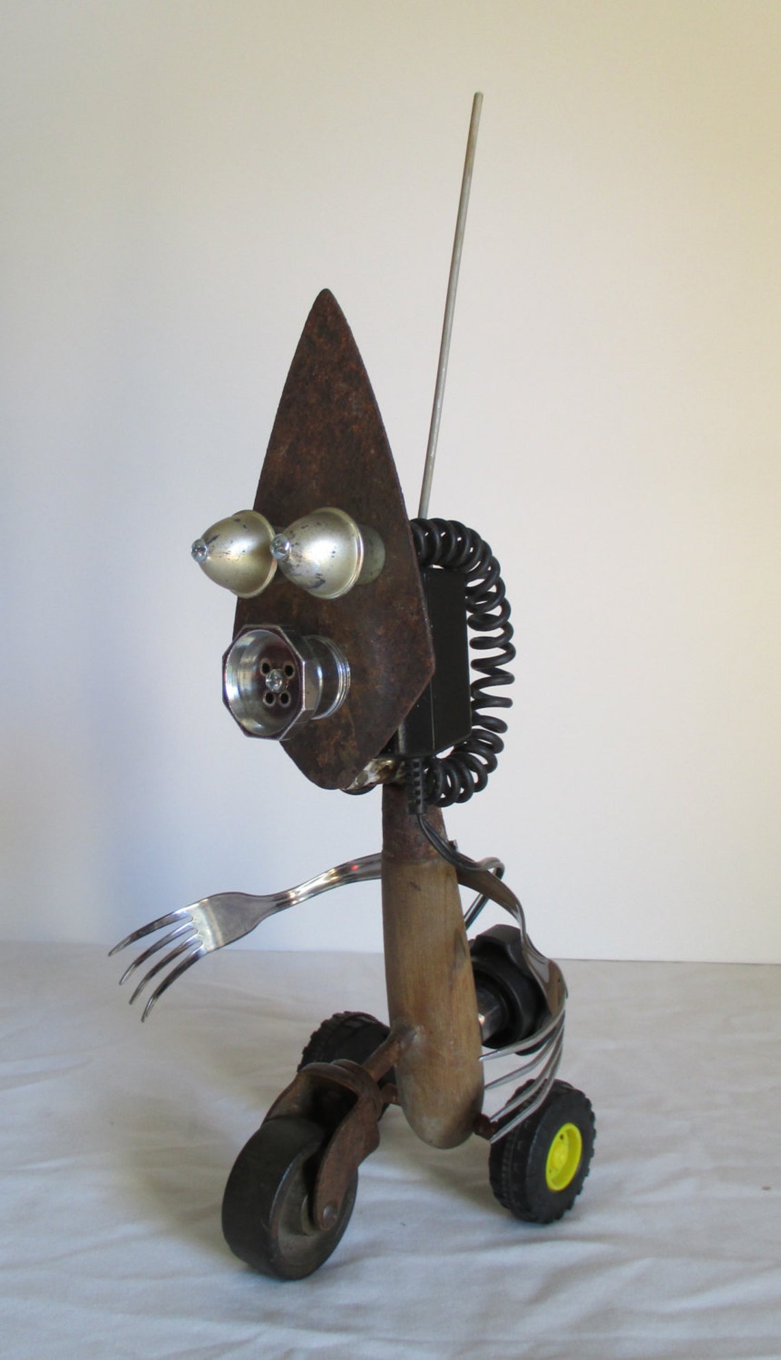 CONEHEAD Found Object Robot Sculptureassemblage Etsy